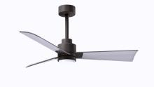 Matthews Fan Company AKLK-TB-BN-42 - Alessandra 3-blade transitional ceiling fan in textured bronze finish with brushed nickel blades. Op