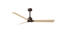 Matthews Fan Company AKLK-TB-LM-56 - Alessandra-56" Three Blade Transitional Ceiling Fan-5CCT Integrated LED-Textured Bronze Finish