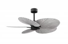 Matthews Fan Company AKTP-BK-BW - Alessandra Tropical - Matte Black - Barn Wood Tone Blades - 10" Downrod
