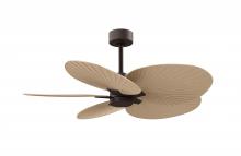 Matthews Fan Company AKTP-TB-LM - Alessandra Tropical - Five Blade Ceiling Fan - Textured Bronze Finish - Light Maple Tone Blades