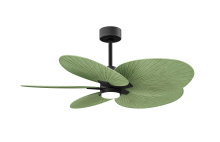 Matthews Fan Company AKTPLK-BK-PL - Alessandra Tropical - Five Blade Ceiling Fan - 5CCT Integrated LED - Matte Black Finish