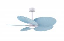 Matthews Fan Company AKTPLK-MWH-BL - Alessandra Tropical - Five Blade Ceiling Fan - 5CCT Integrated LED - Matte White Finish