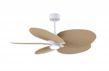 Matthews Fan Company AKTPLK-MWH-LM - Alessandra Tropical - LK - Matte White - Matte White Blades - 10" Downrod