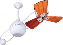 Matthews Fan Company B2K-WH-WD - Brisa 2000 - Rotational Ceiling Fan - Gloss White Finish - Mahogany Tone Blades