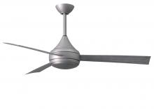 Matthews Fan Company DA-BS-BW - Donaire-Three Blade Paddle Fan-Integrated LED-Brushed Stainless Finish-Barn Wood Tone Tone Blades