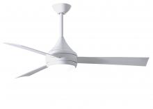 Matthews Fan Company DA-WH-WH - Donaire - Three Blade Paddle Fan - Integrated LED - Gloss White Finish - Gloss White Blades