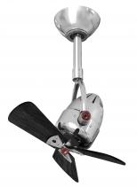 Matthews Fan Company DI-CR-WDBK - Diane - Polished Chrome - Black Wood Blades - 10" Downrod