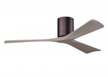Matthews Fan Company IR3H-BB-GA-52 - Irene-3H - Three Blade Flush Mount Paddle Fan - 52" - Brushed Bronze Finish