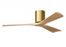 Matthews Fan Company IR3H-BRBR-LM-52 - Irene - 3H - Brushed Brass - Light Maple Blades - 52" Blades