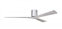 Matthews Fan Company IR3H-CR-BW-72 - Irene-3H - Three Blade Flush Mount Paddle Fan - 72" - Polished Chrome Finish
