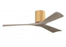 Matthews Fan Company IR3H-LM-GA-52 - Irene-3H - Three Blade Flush Mount Paddle Fan - 52" - Light Maple Tone Finish