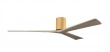 Matthews Fan Company IR3H-LM-GA-72 - Irene-3H - Three Blade Flush Mount Paddle Fan - 72" - Light Maple Tone Finish