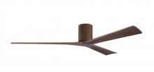 Matthews Fan Company IR3H-WN-WA-72 - Irene-3H - Three Blade Flush Mount Paddle Fan - 72" - Walnut Finish - Walnut Tone Blades