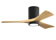 Matthews Fan Company IR3HLK-BK-LM-42 - Irene-3HLK - 42" Three Blade Flush Mount Paddle Fan - 5CCT Integrated LED - Matte Black Finish