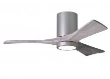 Matthews Fan Company IR3HLK-BN-BW-42 - Irene-3HLK - 42" Three Blade Flush Mount Paddle Fan - 5CCT Integrated LED - Brushed Nickel Finis