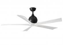 Matthews Fan Company IR5-BK-MWH-60 - Irene 5 - Black - Matte White Blades - 60" Blades - 10" Downrod