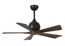 Matthews Fan Company IR5-BK-WA-42 - Irene-5 - 42" Five Blade Paddle Fan - Matte Black Finish - Walnut Tone Blades