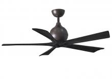 Matthews Fan Company IR5-TB-BK-52 - Irene-5 - 52" Five Blade Paddle Fan - Textured Bronze Finish - Matte Black Blades