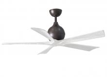 Matthews Fan Company IR5-TB-MWH-52 - Irene-5 - 52" Five Blade Paddle Fan - Textured Bronze Finish - Matte White Blades