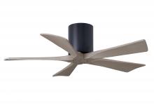 Matthews Fan Company IR5H-BK-GA-42 - Irene-5H - 42" Five Blade Flush Mount Paddle Fan - Matte Black Finish - Gray Ash Tone Blades