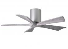 Matthews Fan Company IR5H-BN-BW-42 - Irene-5H - 42" Five Blade Flush Mount Paddle Fan - Brushed Nickel Finish - Barn Wood Tone Blades
