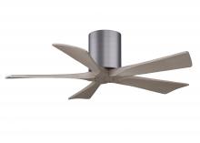 Matthews Fan Company IR5H-BP-GA-42 - Irene-5H - 42" Five Blade Flush Mount Paddle Fan - Brushed Pewter Finish - Gray Ash Tone Blades