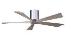 Matthews Fan Company IR5H-CR-GA-52 - Irene-5H - 52" Five Blade Flush Mount Paddle Fan - Polished Chrome Finish - Gray Ash Tone Blades