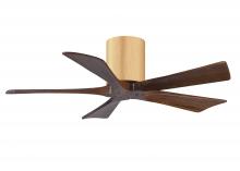 Matthews Fan Company IR5H-LM-WA-42 - Irene-5H - 42" Five Blade Flush Mount Paddle Fan - Light Maple Tone Finish - Walnut Tone Blades