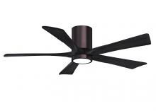 Matthews Fan Company IR5HLK-BB-BK-52 - Irene-5HLK - 52" Five Blade Flush Mount Paddle Fan - 5CCT Integrated LED - Brushed Bronze Finish