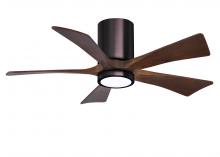 Matthews Fan Company IR5HLK-BB-WA-42 - Irene-5HLK - 42" Five Blade Flush Mount Paddle Fan - 5CCT Integrated LED - Brushed Bronze Finish
