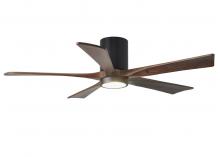 Matthews Fan Company IR5HLK-BK-WA-52 - Irene-5HLK - 52" Five Blade Flush Mount Paddle Fan - 5CCT Integrated LED - Matte Black Finish