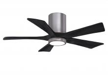 Matthews Fan Company IR5HLK-BP-BK-42 - Irene-5HLK - 42" Five Blade Flush Mount Paddle Fan - 5CCT Integrated LED - Brushed Pewter Finish