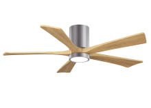 Matthews Fan Company IR5HLK-BP-LM-52 - Irene-5HLK - 52" Five Blade Flush Mount Paddle Fan - 5CCT Integrated LED - Brushed Pewter Finish