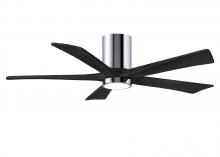 Matthews Fan Company IR5HLK-CR-BK-52 - Irene-5HLK - 52" Five Blade Flush Mount Paddle Fan - 5CCT Integrated LED - Polished Chrome Finis