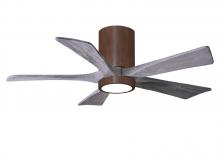 Matthews Fan Company IR5HLK-WN-BW-42 - Irene-5HLK - 42" Five Blade Flush Mount Paddle Fan - 5CCT Integrated LED - Walnut Tone Finish