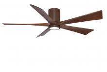 Matthews Fan Company IR5HLK-WN-WA-60 - Irene-5HLK - 60" Five Blade Flush Mount Paddle Fan - 5CCT Integrated LED - Walnut Tone Finish
