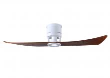 Matthews Fan Company LW-MWH-WA - Lindsay - Ceiling Fan - Integrated LED - Matte White Finish - Walnut Tone Blades
