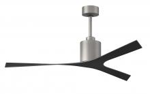 Matthews Fan Company MK-BN-BK - Molly - Ceiling Fan - Brushed Nickel Finish - Matte Black Blades