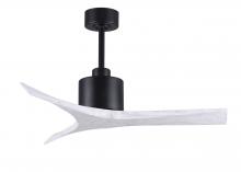 Matthews Fan Company MW-BK-MWH-42 - Mollywood - 42" Ceiling Fan - Matte Black Finish - Matte White Blades