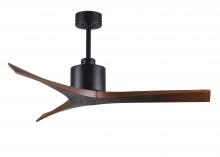 Matthews Fan Company MW-BK-WA-52 - Mollywood - 52" Ceiling Fan - Matte Black Finish - Walnut Tone Blades