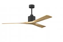 Matthews Fan Company NK-BK-LM-60 - Nan - 60" Ceiling Fan - Matte Black Finish - Light Maple Tone Blades