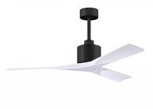 Matthews Fan Company NK-BK-MWH-52 - Nan - 52" Ceiling Fan - Matte Black Finish - Matte White Blades
