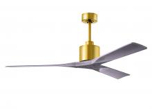 Matthews Fan Company NK-BRBR-BW-60 - Nan - 60" Ceiling Fan - Brushed Brass Finish - Barn Wood Tone Blades