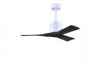 Matthews Fan Company NK-MWH-BK-42 - Nan - 42" Ceiling Fan - Matte White Finish - Matte Black Blades