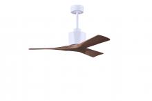 Matthews Fan Company NK-MWH-WA-42 - Nan - 42" Ceiling Fan - Matte White Finish - Walnut Tone Blades