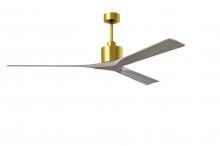 Matthews Fan Company NKXL-BRBR-GA-72 - Nan XL - 72" Ceiling Fan - Brushed Brass Finish - Gray Ash Tone Blades