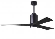 Matthews Fan Company PA3-BK-BK-60 - Patricia-3 - 60" Three Blade Ceiling Fan - 5CCT Integrated LED - Matte Black Finish