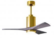 Matthews Fan Company PA3-BRBR-BW-42 - Patricia-3 - 42" Three Blade Ceiling Fan - 5CCT Integrated LED - Brushed Brass Finish