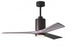 Matthews Fan Company PA3-TB-BW-52 - Patricia-3 - 52" Three Blade Ceiling Fan - 5CCT Integrated LED - Textured Bronze Finish