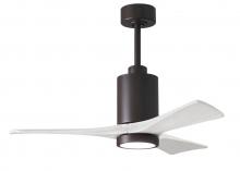 Matthews Fan Company PA3-TB-MWH-42 - Patricia-3 - 42" Three Blade Ceiling Fan - 5CCT Integrated LED - Textured Bronze Finish